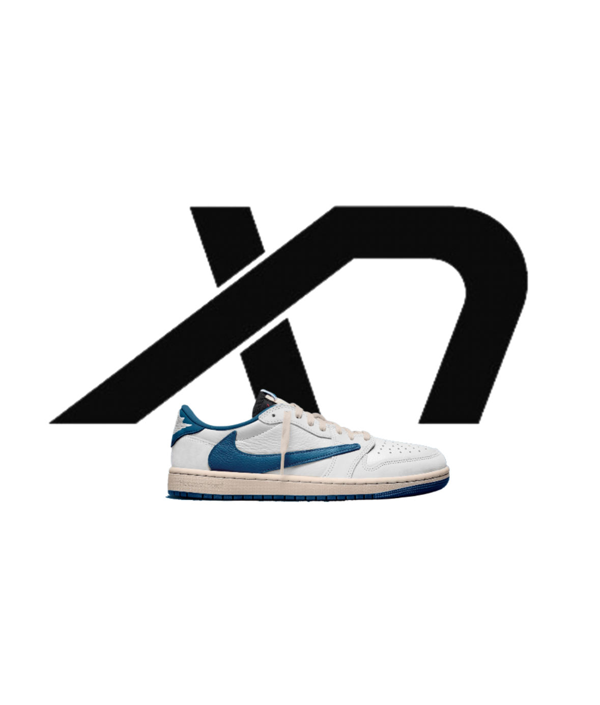 JORDAN 1 RETRO LOW OG SP FRAGMENT X TRAVIS SCOTT SAIL MILITARY BLUE